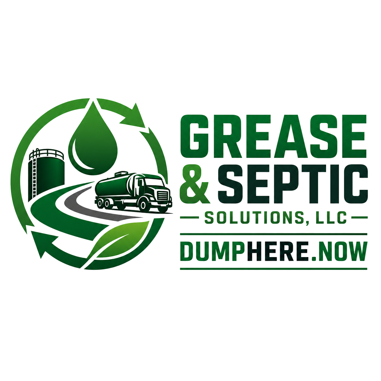 Grease & Septic Solutions, LLC logo with DumpHere.now